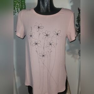 Camber & Grace Pastel Pink Short Sleeve Top S